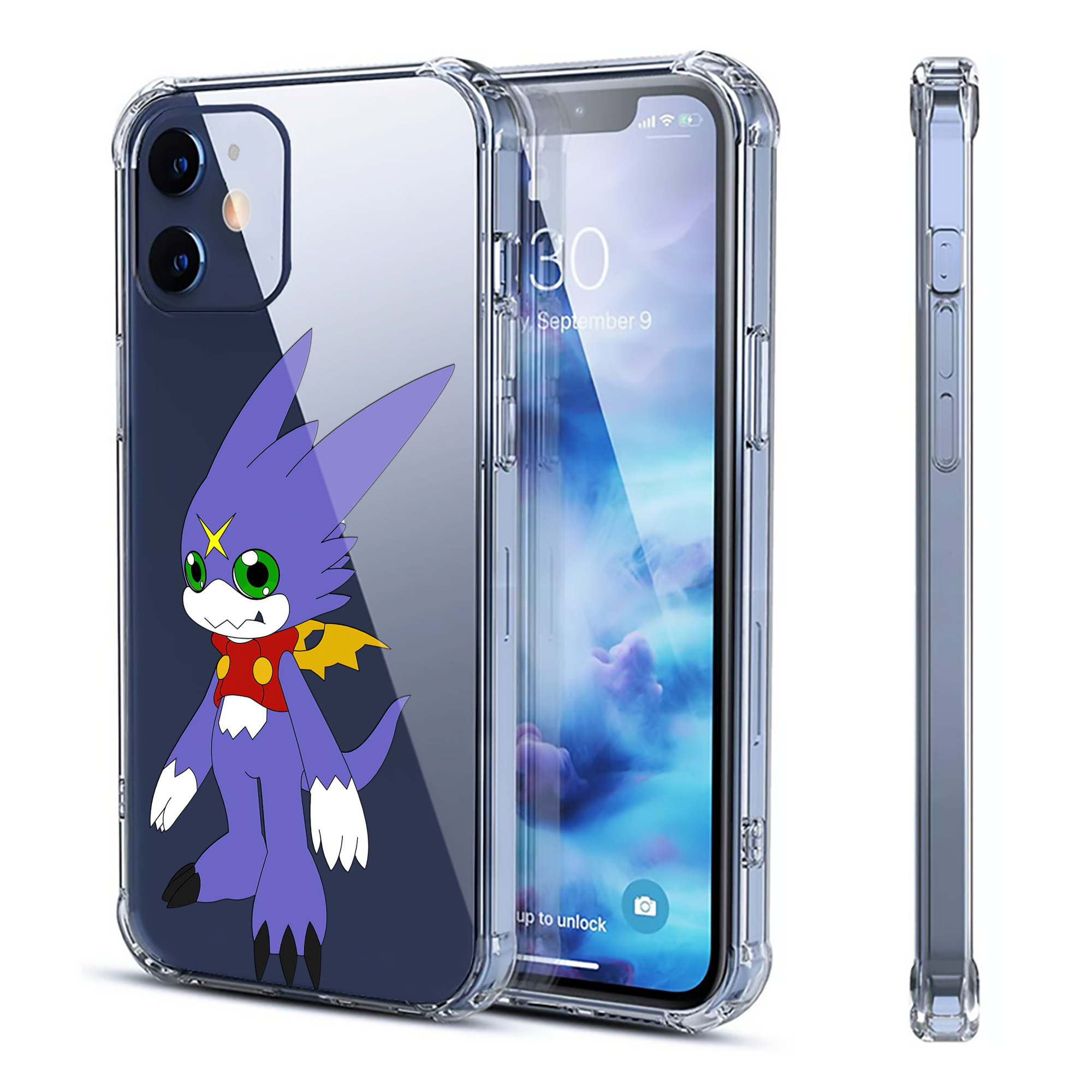 （画像用） Digimon デジタルモンスター/デジモン 【iPhone 12シリーズ対応】透明スマホケース（クリアソフトケース）